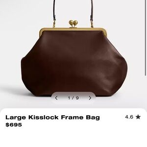 Brown Kisslock Frame Bag